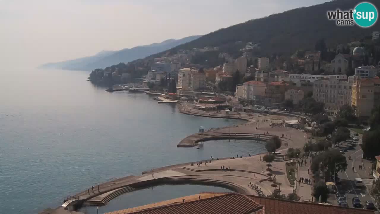 Opatija webcam – Panorama from the Hotel Milenij