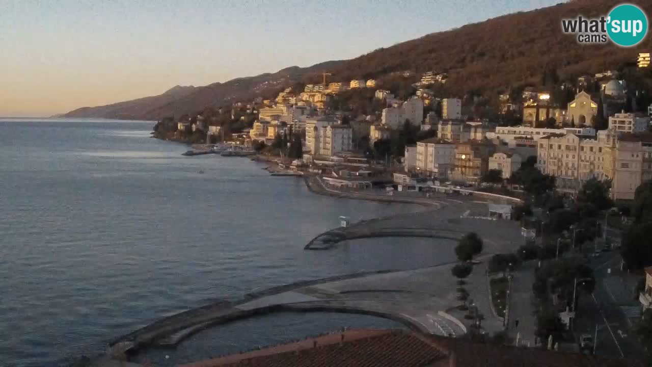 Opatija webcam – Panorama from the Hotel Milenij