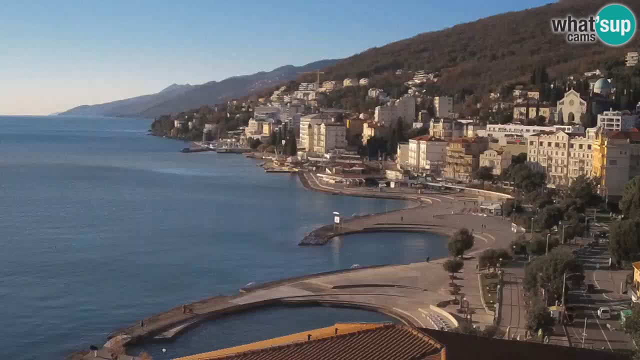 Opatija webcam – Panorama from the Hotel Milenij