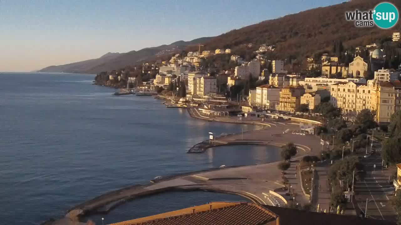 Opatija webcam – Panorama from the Hotel Milenij