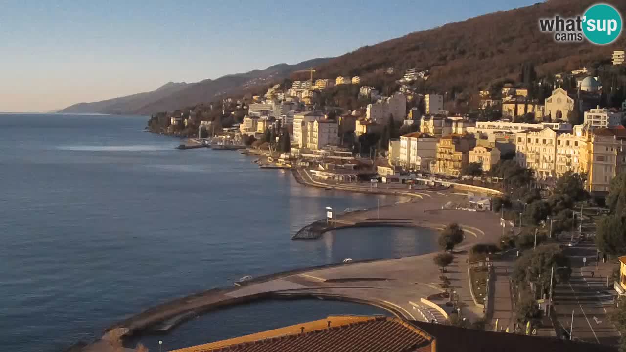 Opatija webcam – Panorama from the Hotel Milenij