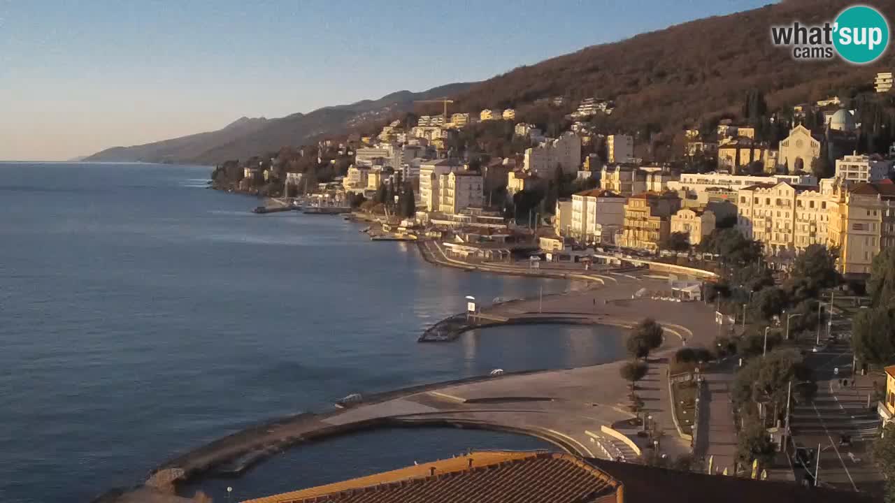 Opatija webcam – Panorama from the Hotel Milenij