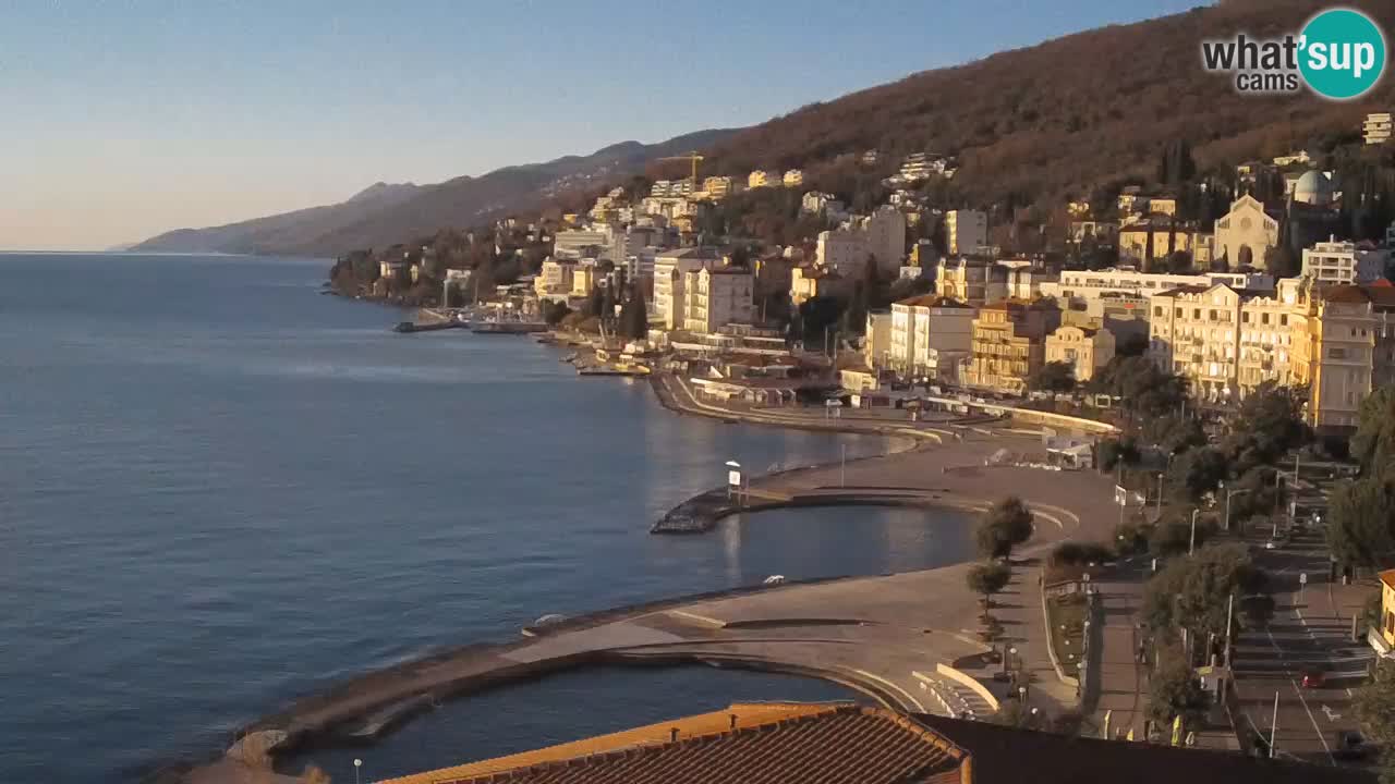 Opatija webcam – Panorama from the Hotel Milenij