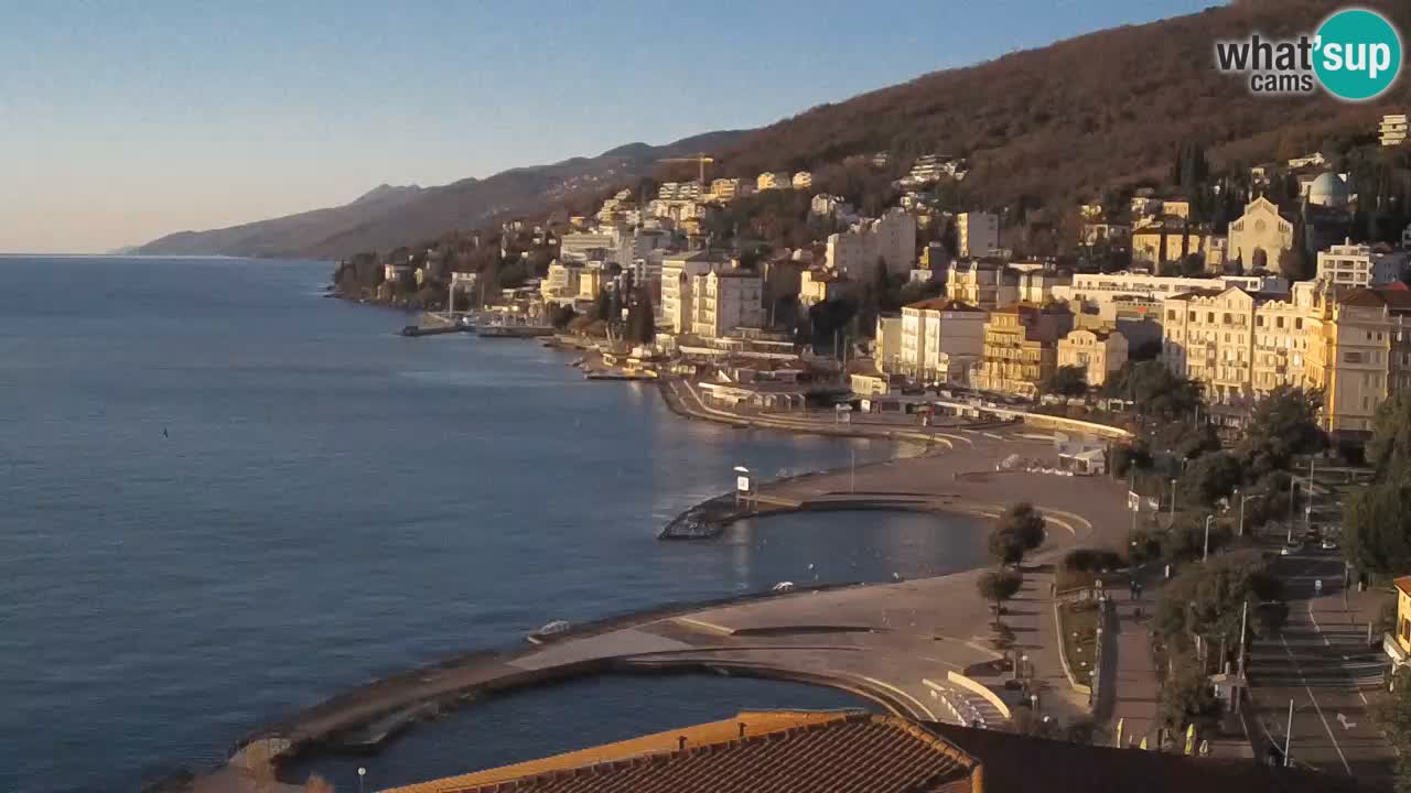 Opatija webcam – Panorama from the Hotel Milenij