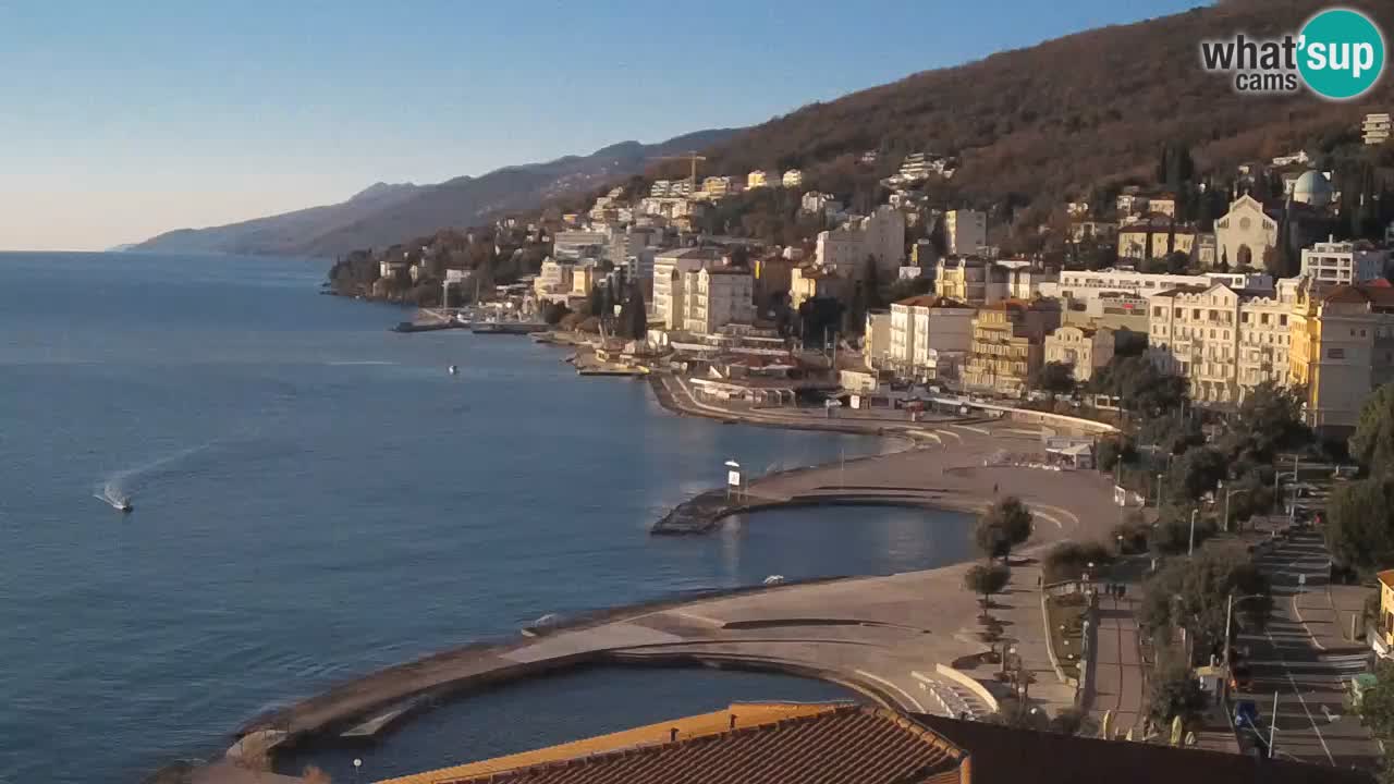 Opatija webcam – Panorama from the Hotel Milenij