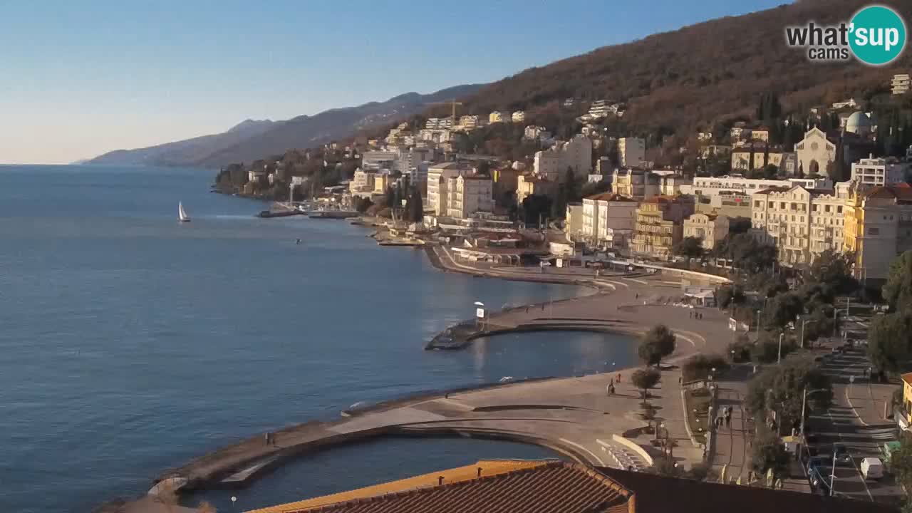 Opatija webcam – Panorama from the Hotel Milenij