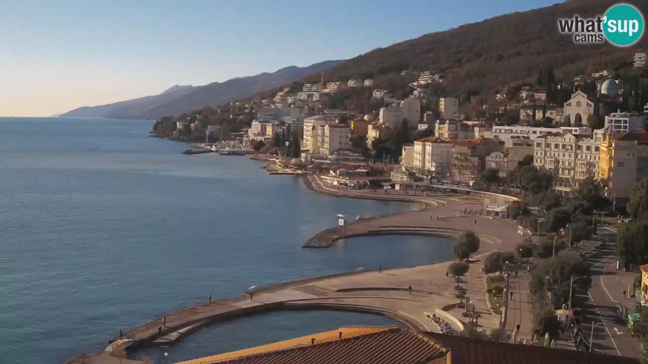 Opatija webcam – Panorama from the Hotel Milenij