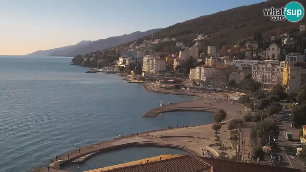 Opatija webcam – Panorama from the Hotel Milenij