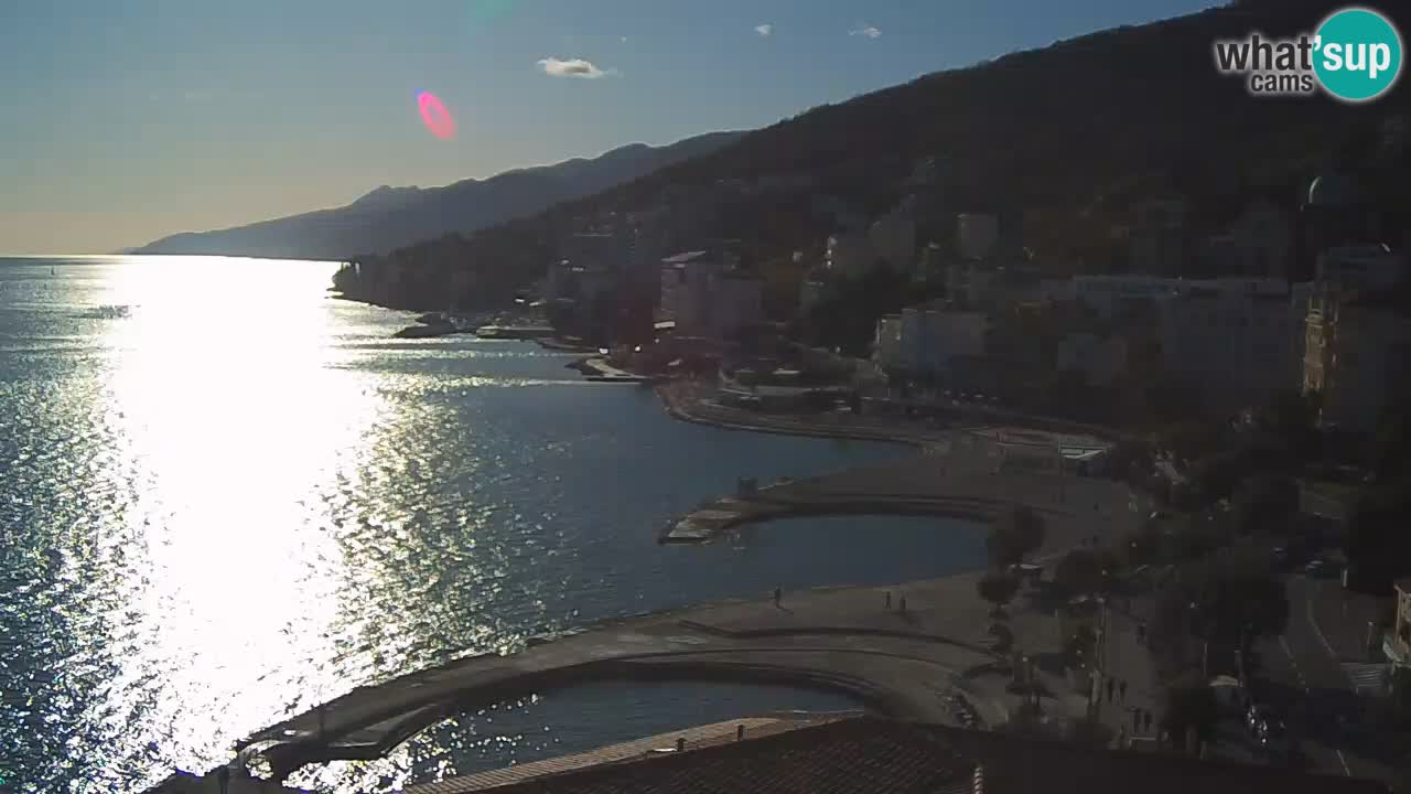 Opatija webcam – Panorama from the Hotel Milenij