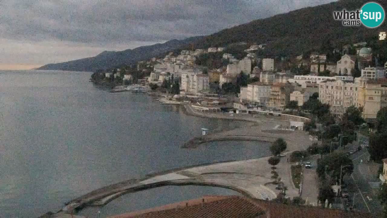 Opatija webcam – Panorama from the Hotel Milenij