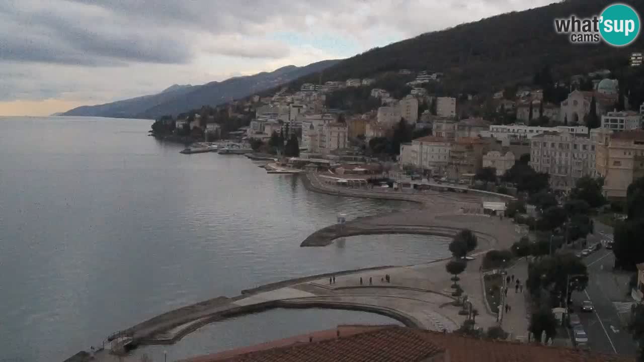 Opatija webcam – Panorama from the Hotel Milenij