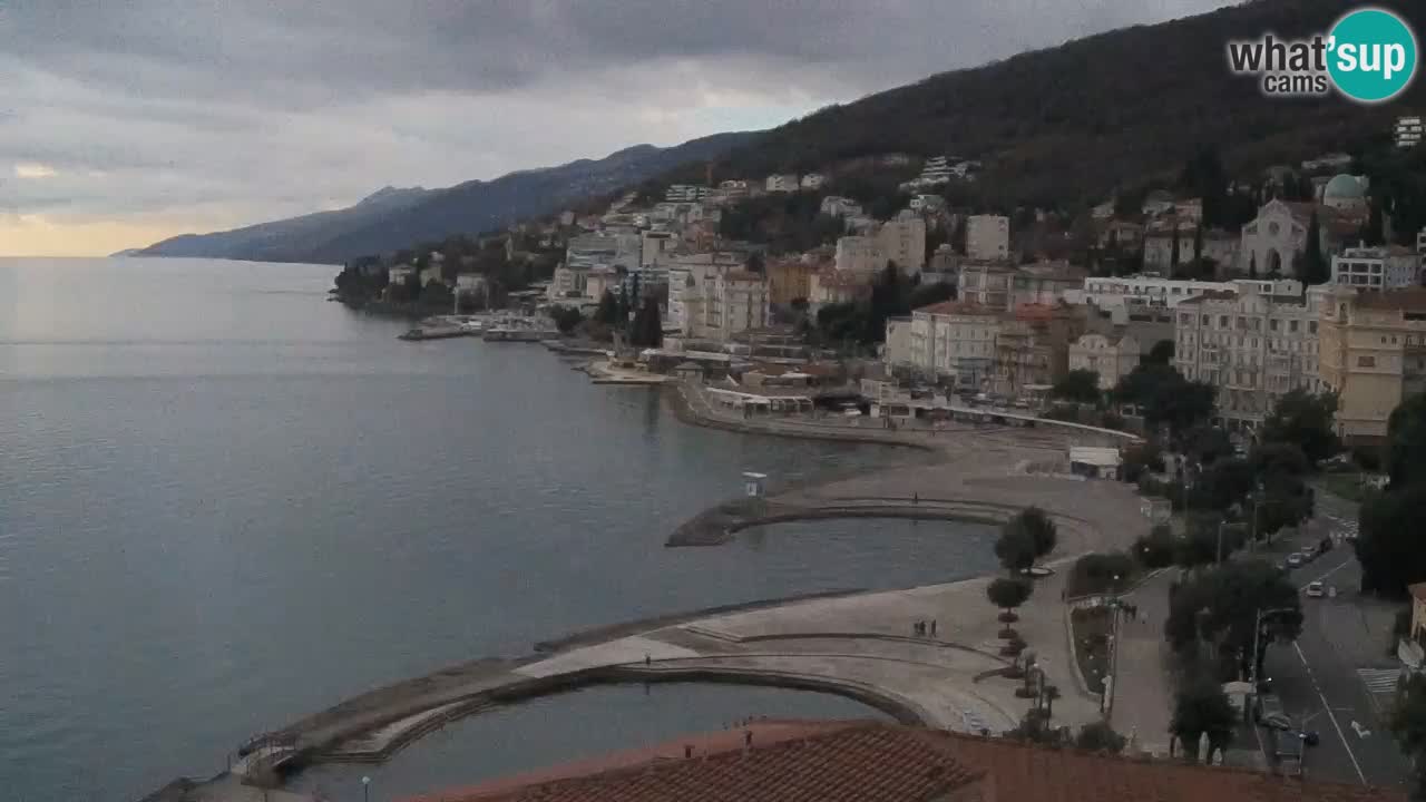 Opatija webcam – Panorama from the Hotel Milenij