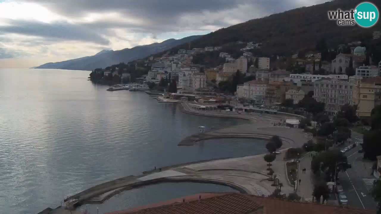 Opatija webcam – Panorama from the Hotel Milenij