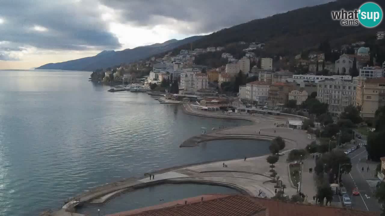 Opatija webcam – Panorama from the Hotel Milenij