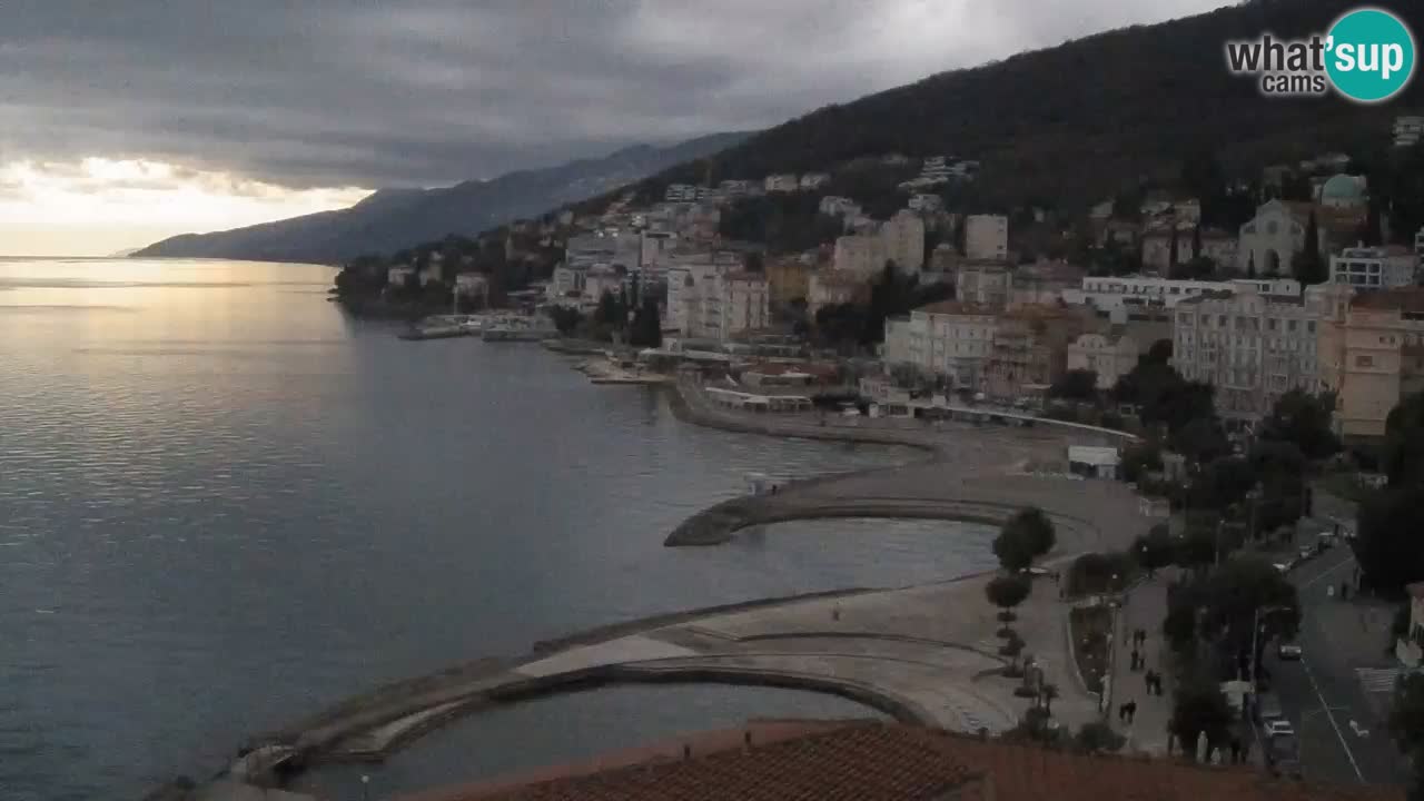 Opatija webcam – Panorama from the Hotel Milenij