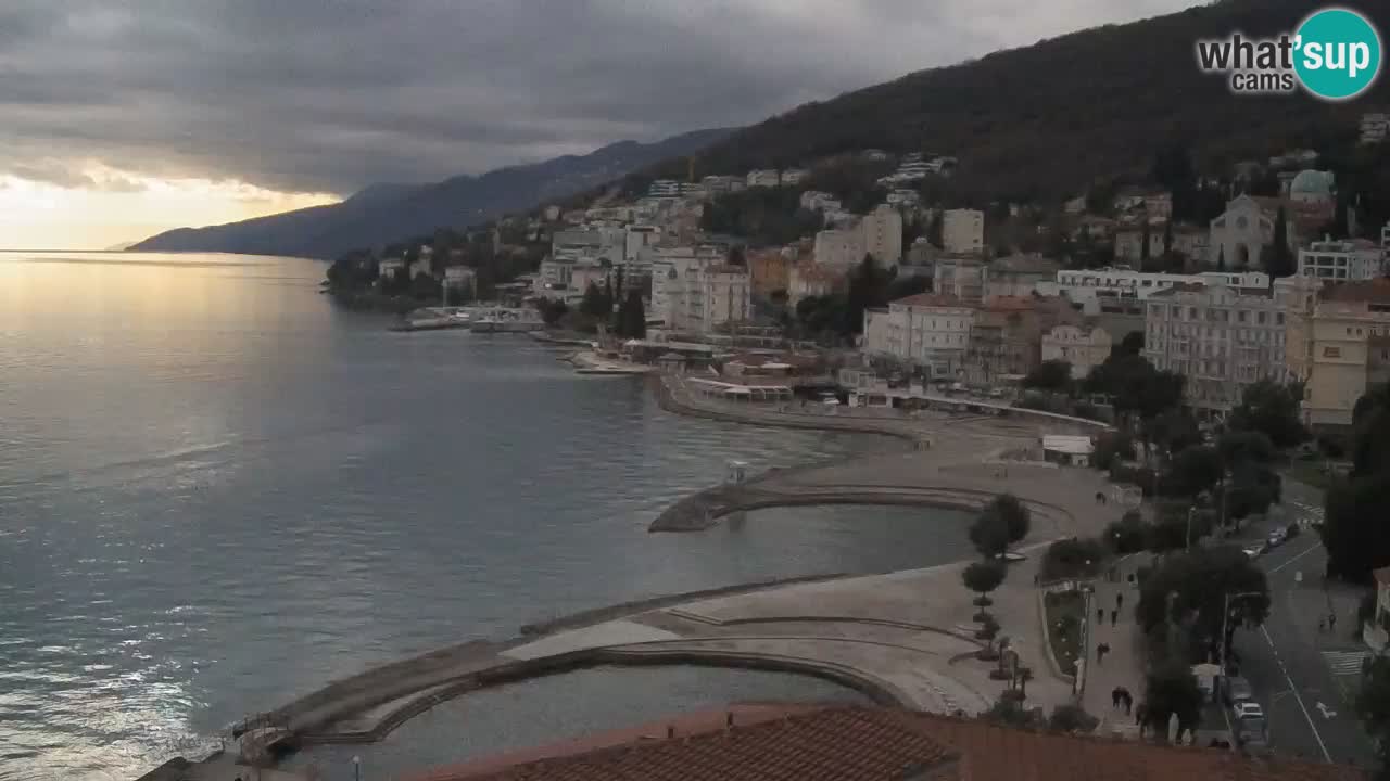 Opatija webcam – Panorama from the Hotel Milenij