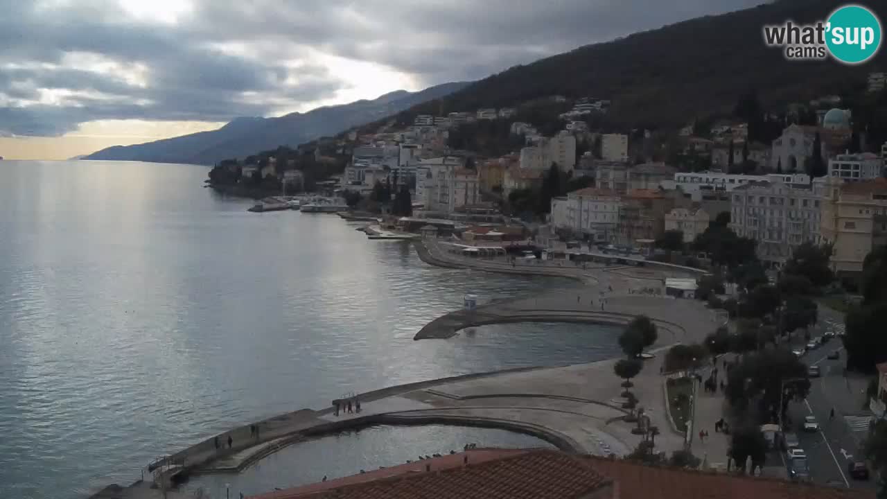 Opatija webcam – Panorama from the Hotel Milenij