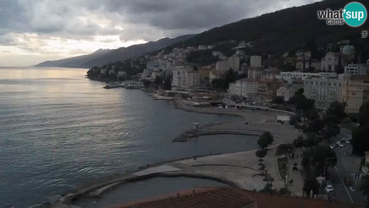 Opatija webcam – Panorama from the Hotel Milenij