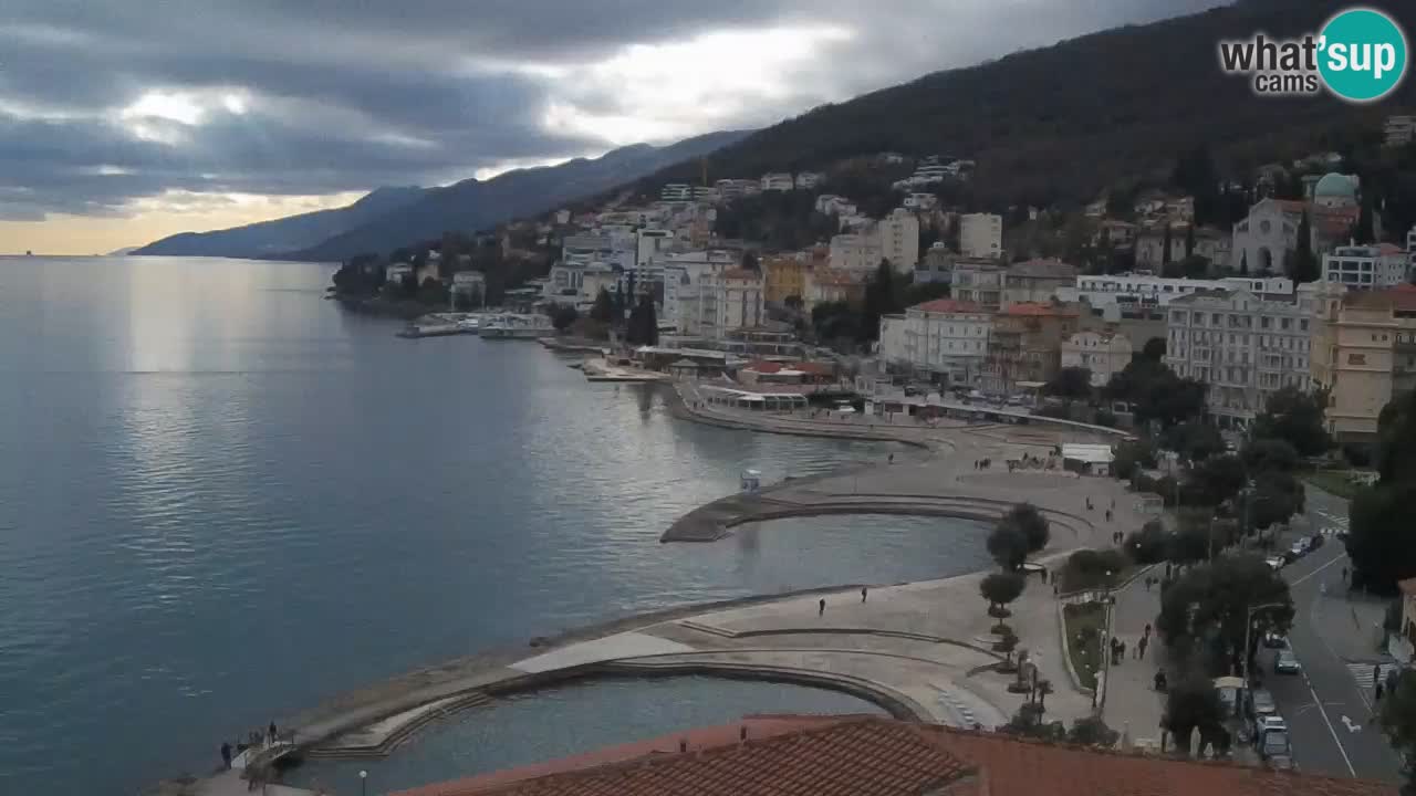 Opatija webcam – Panorama from the Hotel Milenij