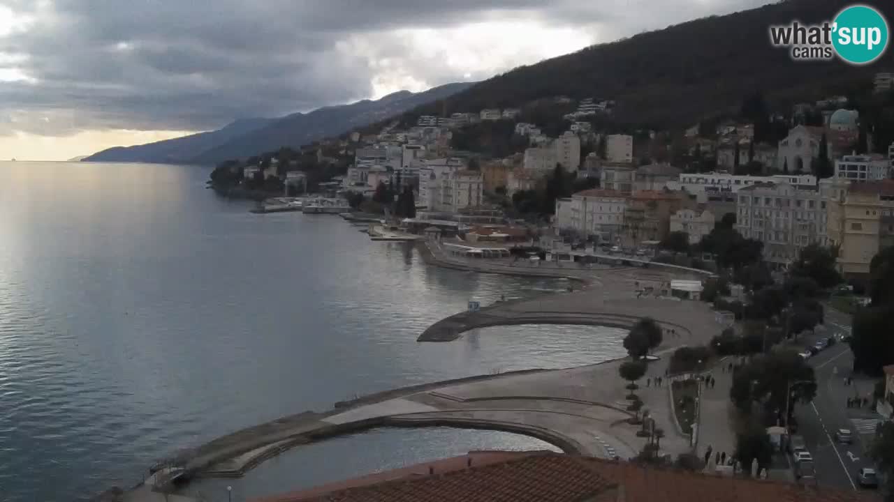 Opatija webcam – Panorama from the Hotel Milenij