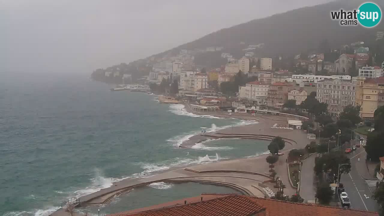 Opatija webcam – Panorama from the Hotel Milenij