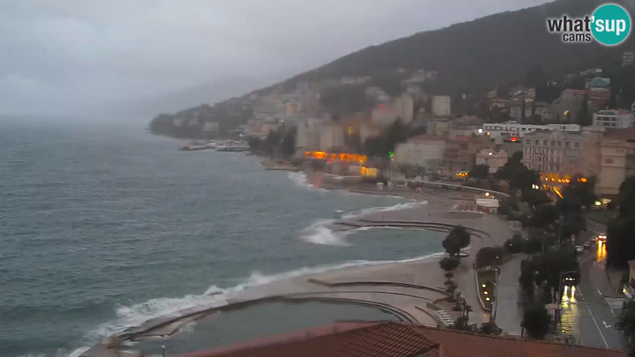 Opatija webcam – Panorama from the Hotel Milenij