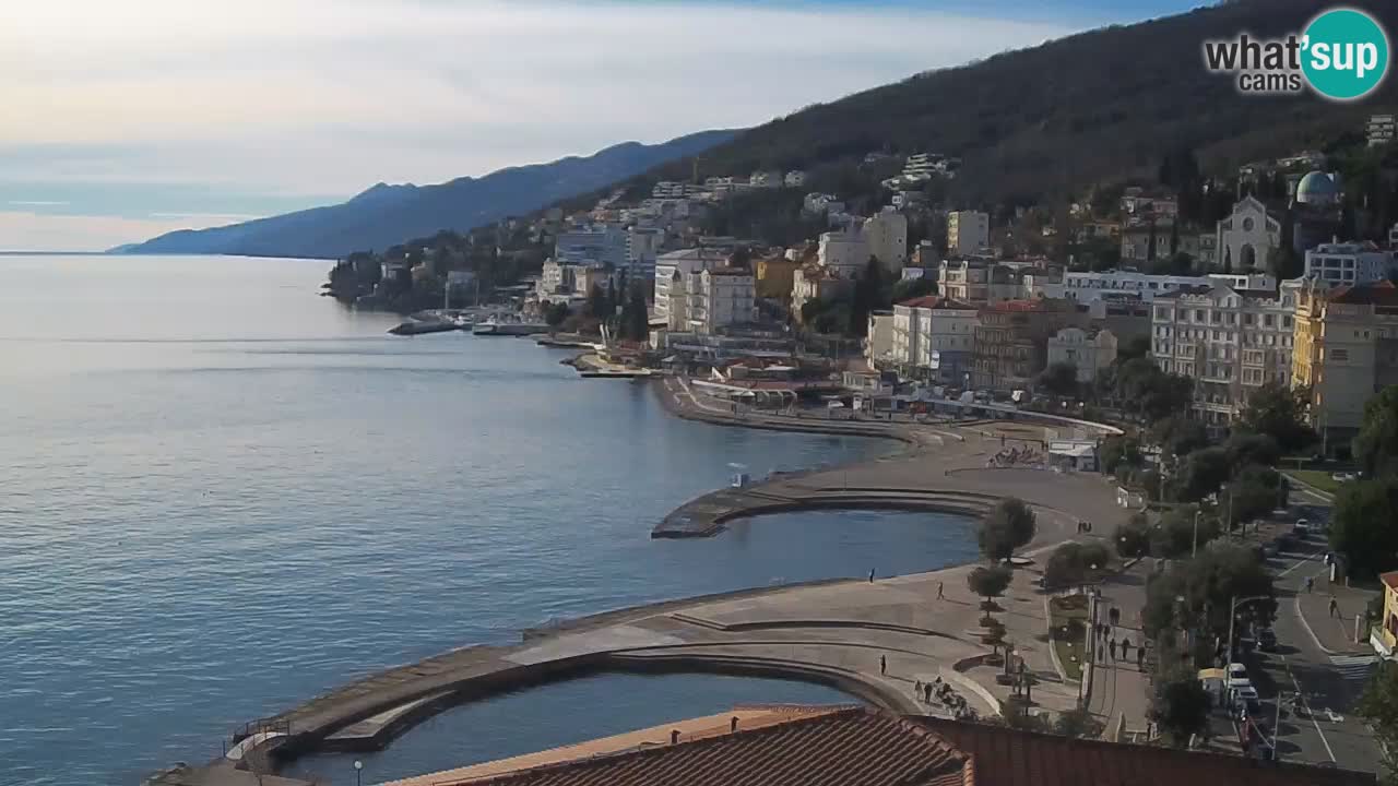 Opatija webcam – Panorama from the Hotel Milenij