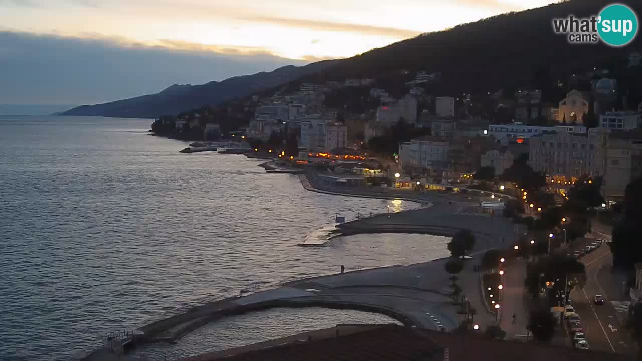 Opatija webcam – Panorama from the Hotel Milenij