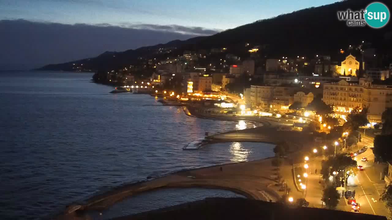 Opatija webcam – Panorama from the Hotel Milenij