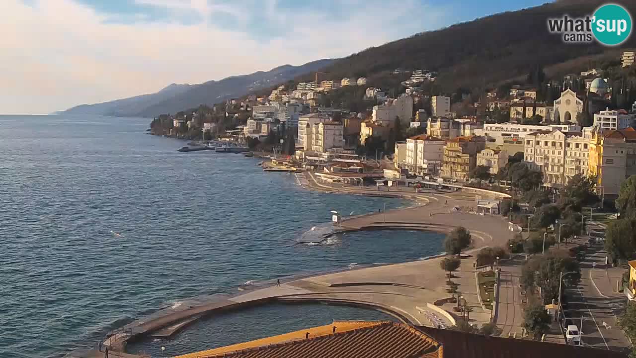 Opatija webcam – Panorama from the Hotel Milenij