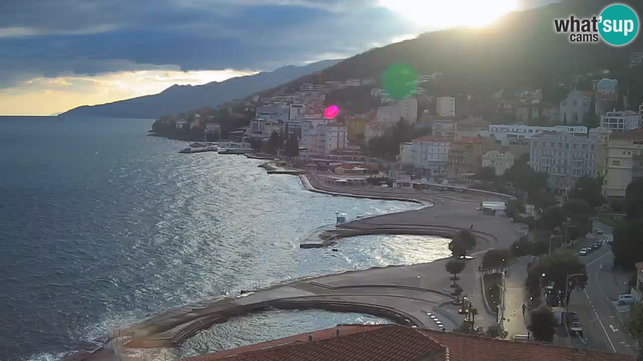 Opatija webcam – Panorama from the Hotel Milenij