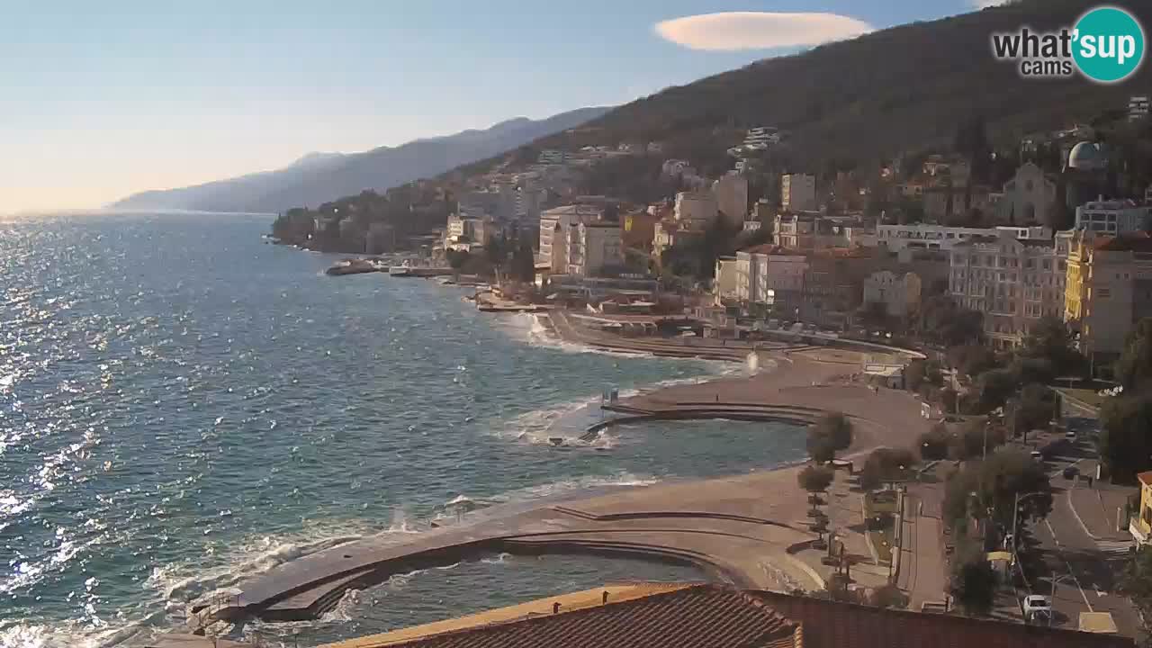 Opatija webcam – Panorama from the Hotel Milenij