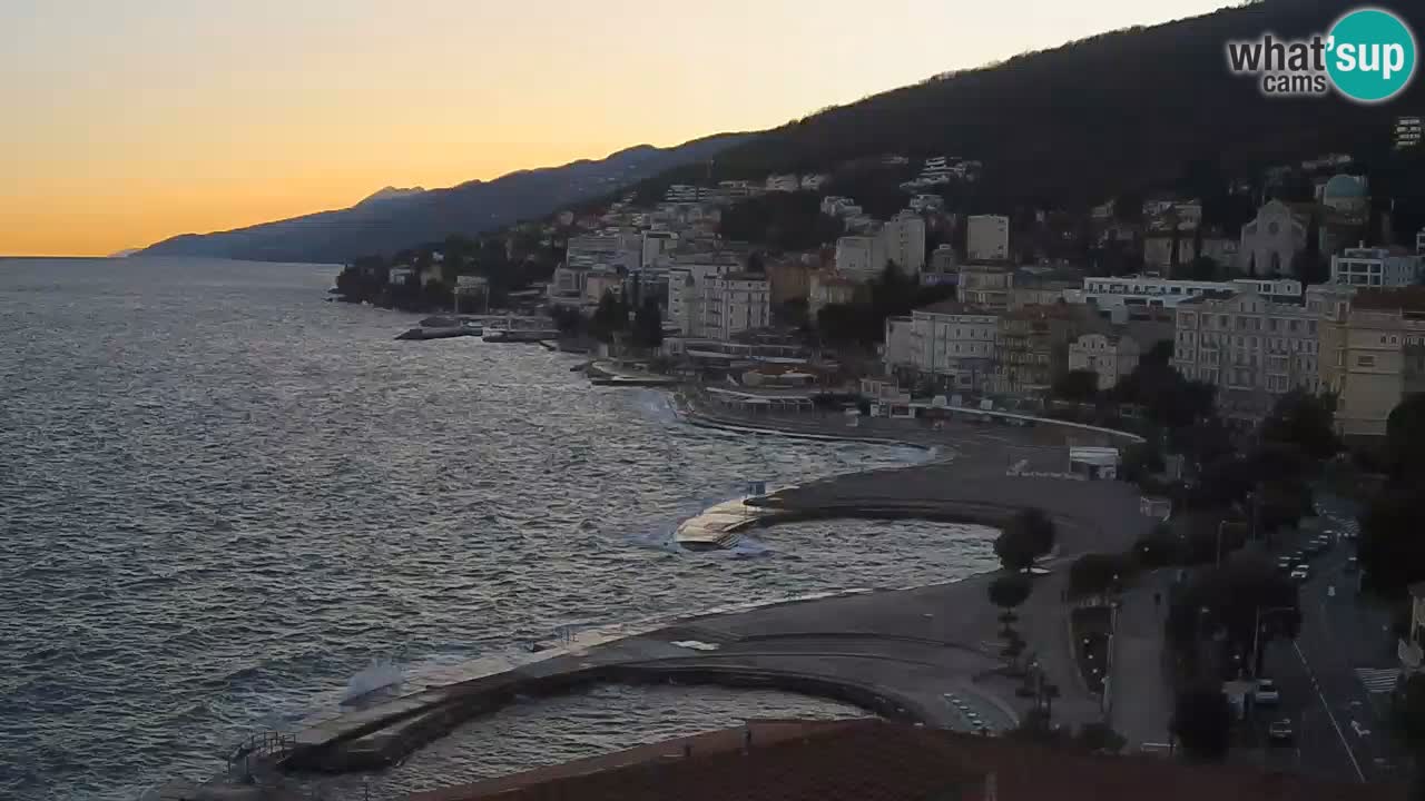 Opatija webcam – Panorama from the Hotel Milenij