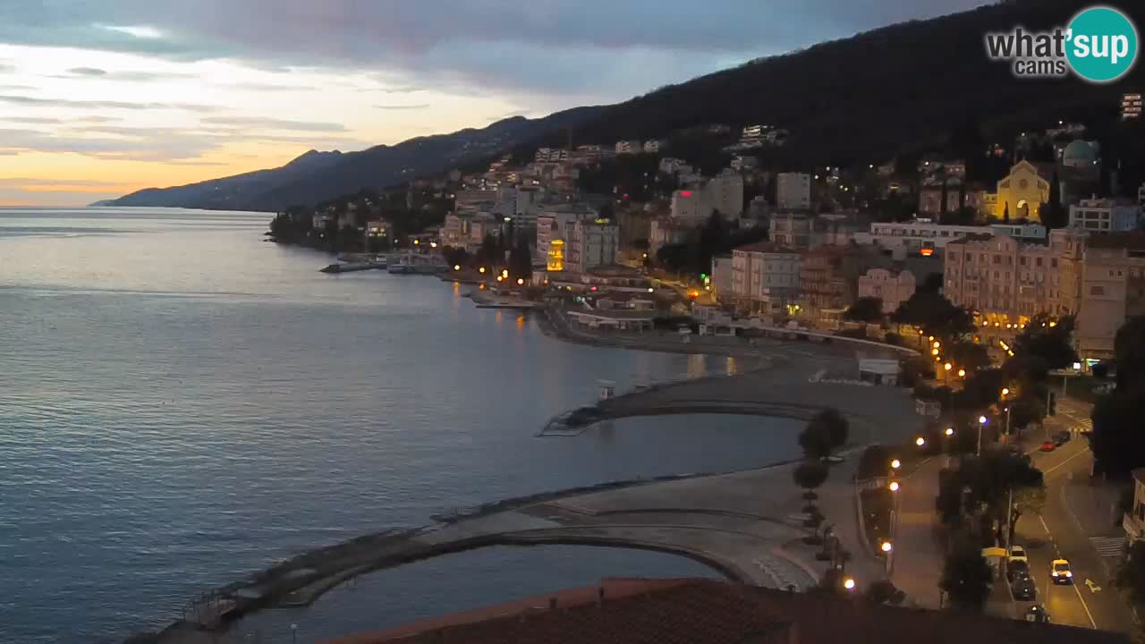 Opatija webcam – Panorama from the Hotel Milenij