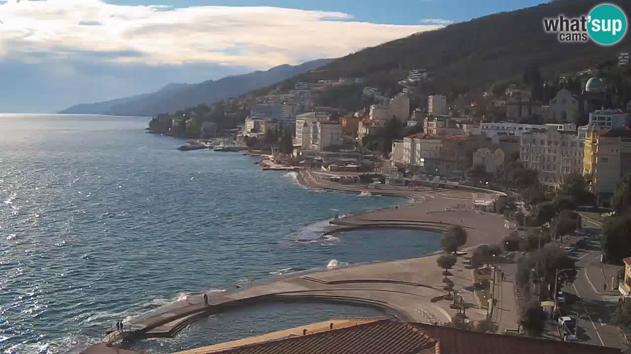 Opatija webcam – Panorama from the Hotel Milenij