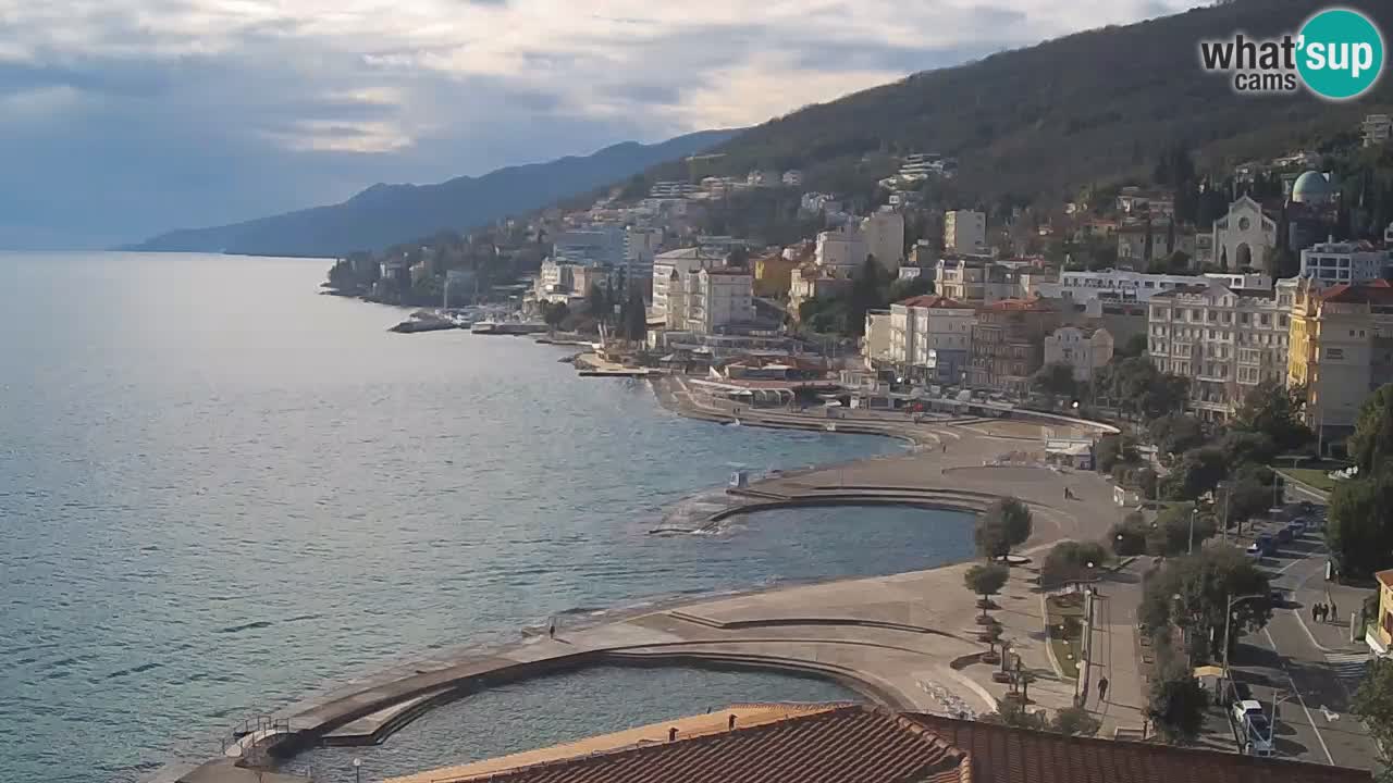 Opatija webcam – Panorama from the Hotel Milenij