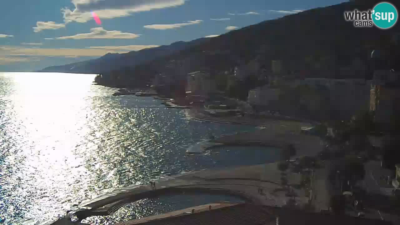 Opatija webcam – Panorama from the Hotel Milenij