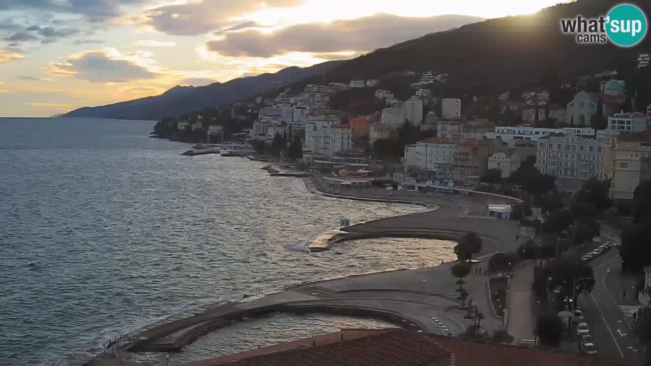 Opatija webcam – Panorama from the Hotel Milenij