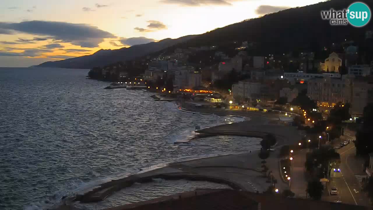 Opatija webcam – Panorama from the Hotel Milenij