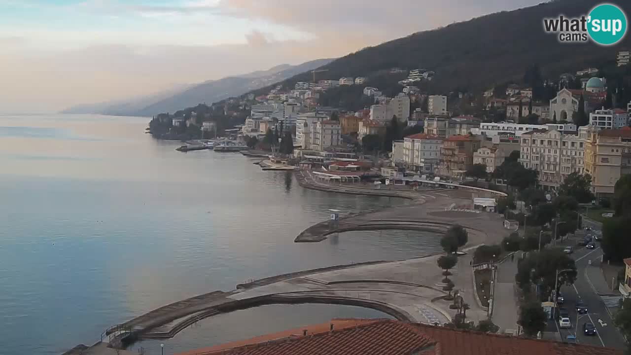 Opatija webcam – Panorama from the Hotel Milenij