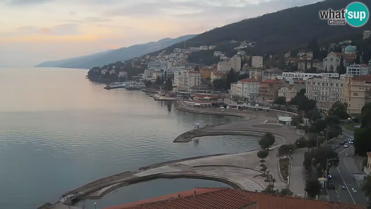 Opatija webcam – Panorama from the Hotel Milenij