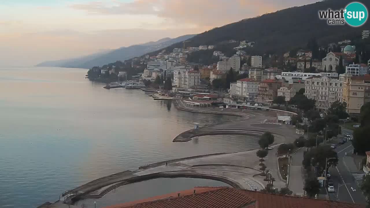 Opatija webcam – Panorama from the Hotel Milenij