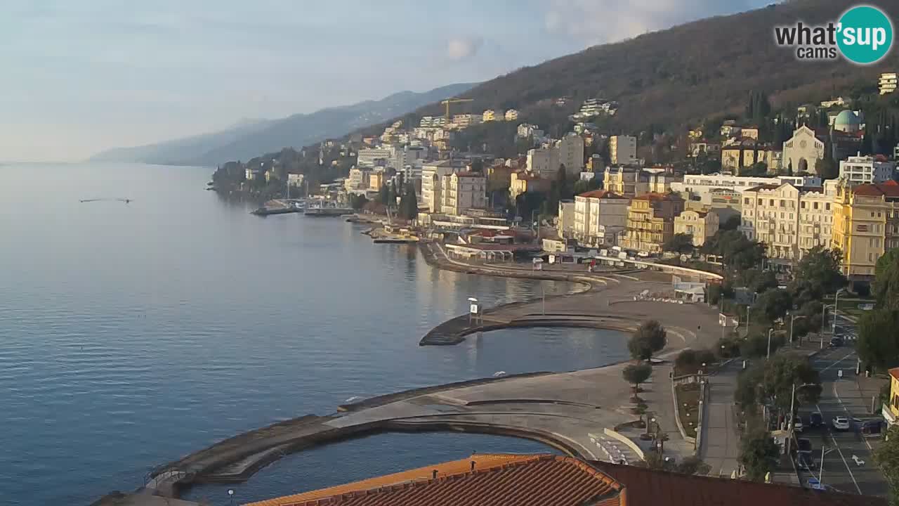 Opatija webcam – Panorama from the Hotel Milenij