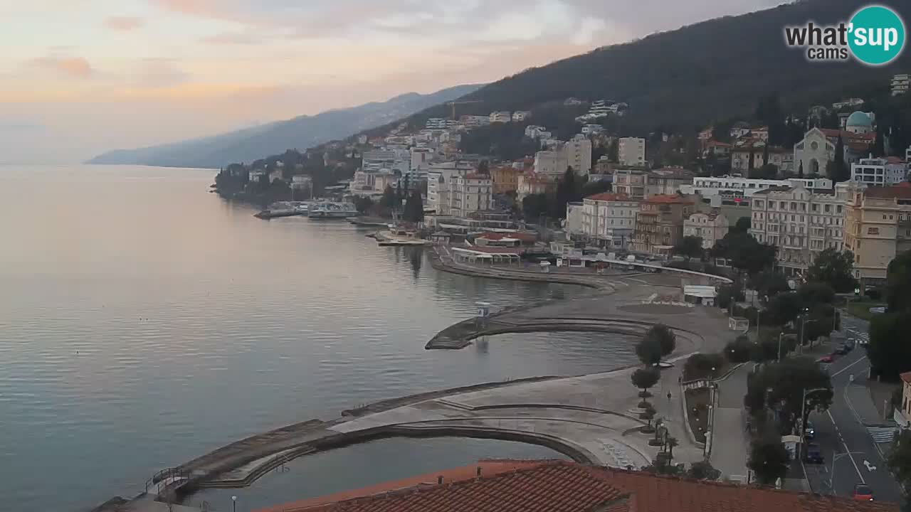 Opatija webcam – Panorama from the Hotel Milenij