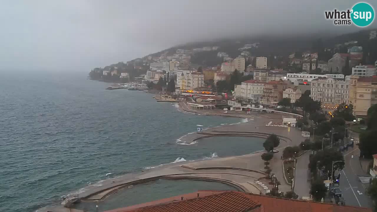 Opatija webcam – Panorama from the Hotel Milenij