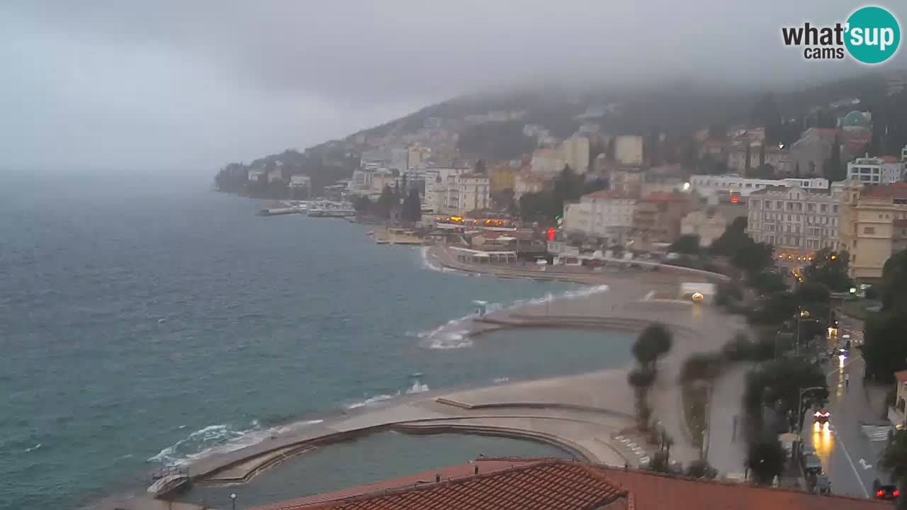 Opatija webcam – Panorama from the Hotel Milenij