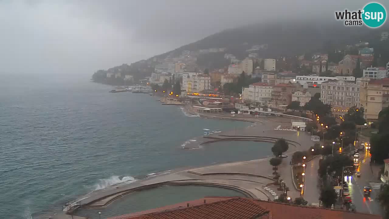 Opatija webcam – Panorama from the Hotel Milenij