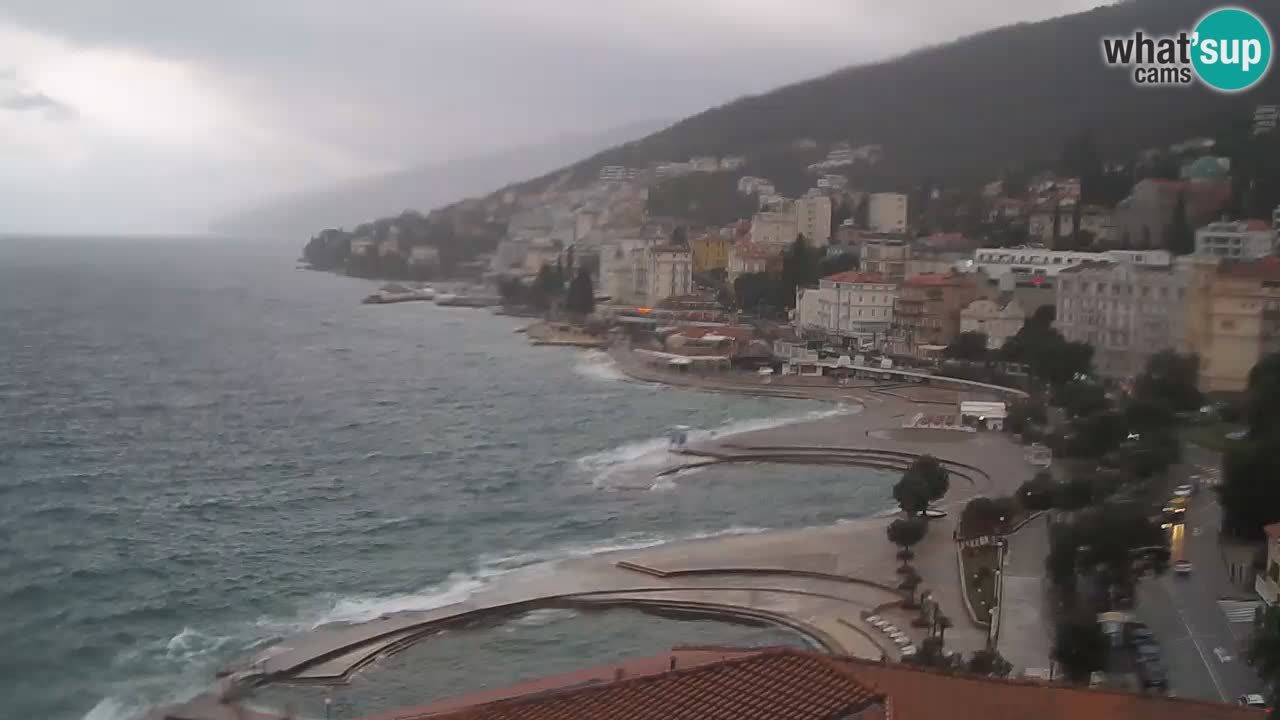 Opatija webcam – Panorama from the Hotel Milenij