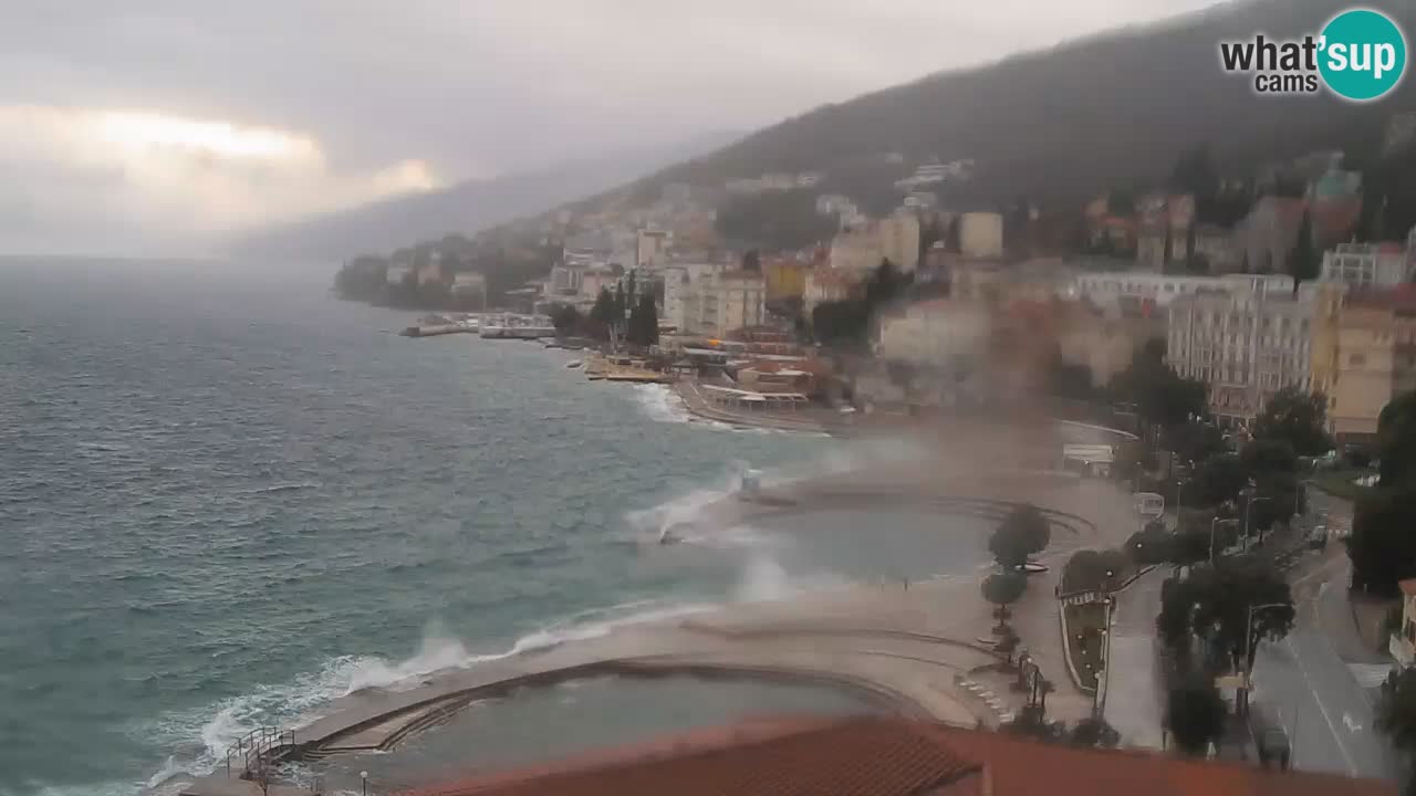 Opatija webcam – Panorama from the Hotel Milenij