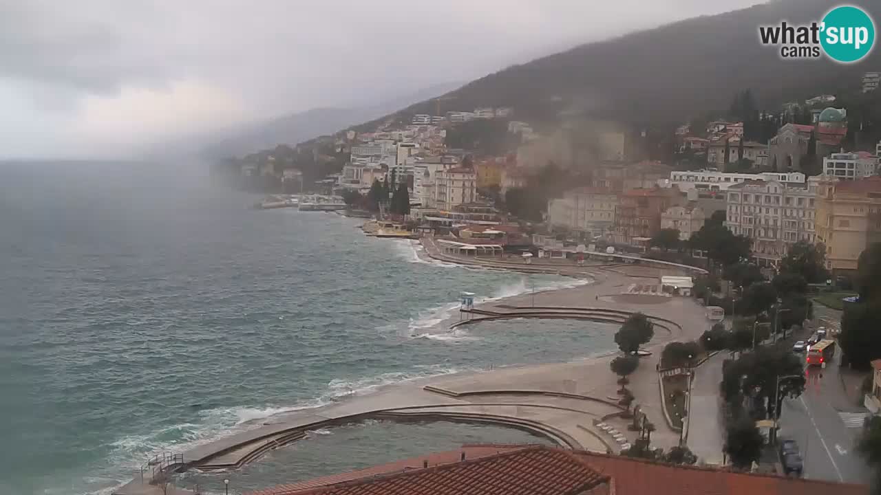 Opatija webcam – Panorama from the Hotel Milenij